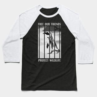 free our friends - penguins Baseball T-Shirt